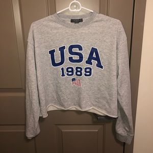 USA crop sweatshirt